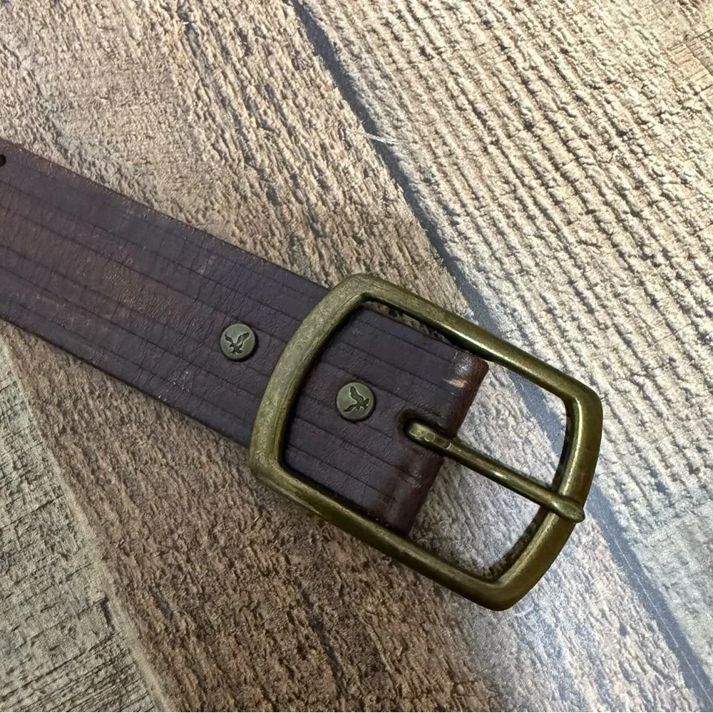 American Eagle genuine leather brown strap size M